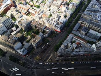 High angle view of city
