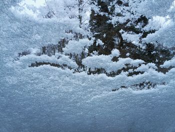 Scenic view of snow covered landscape