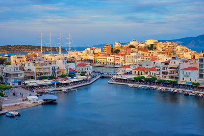 Boats in harbor