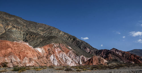 Scenic view of rocky mountains against sky