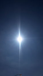 Low angle view of vapor trail in sky