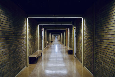 Empty corridor of building