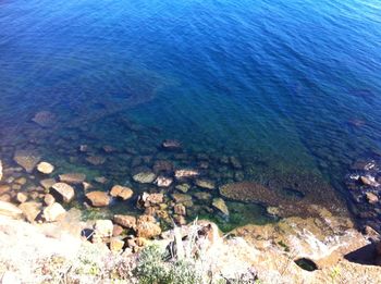 Rocks in sea