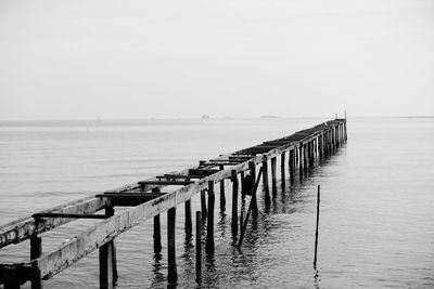 Pier on jetty in sea