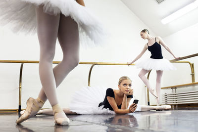 Ballerinas in ballet class