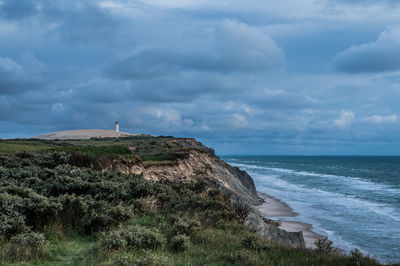 View at rubjerg knude lighthouse at danish west coast