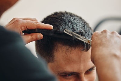 Close-up of man looking at camera