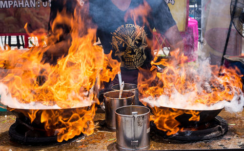 Close-up of fire