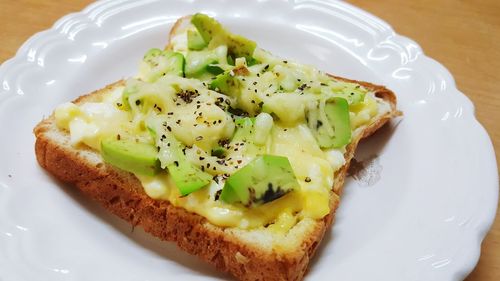 Close-up of served food