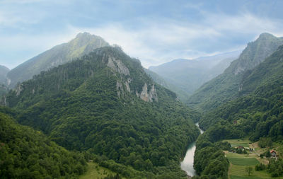 The tara river canyon also known as the tara river gorge