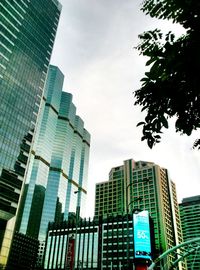 Low angle view of modern building against sky