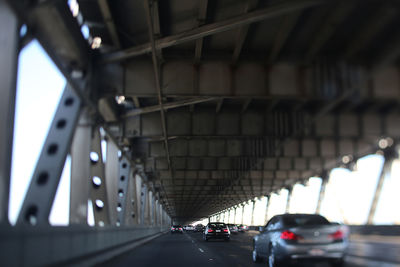 Cars on road in city