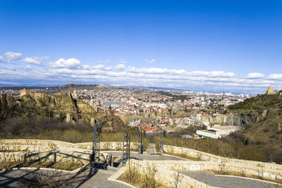 Old town and landmarks, historical buildings in tbilisi. tbilisi cityscape and view 