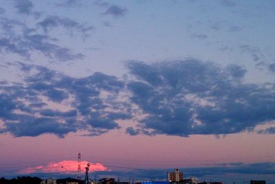 City against cloudy sky