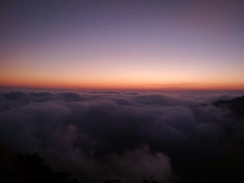 Scenic view of cloudscape during sunset