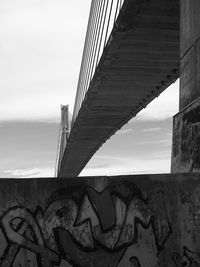 Low angle view of bridge against sky