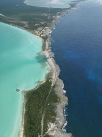 High angle view of sea shore