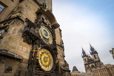 Low angle view of clock tower