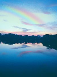 Scenic view of dramatic sky during sunset