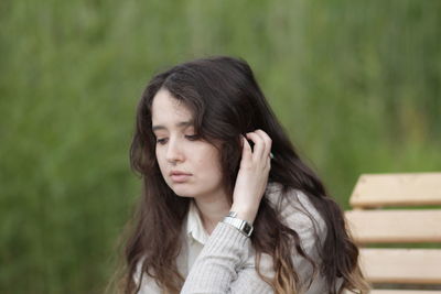 Portrait of a beautiful young woman