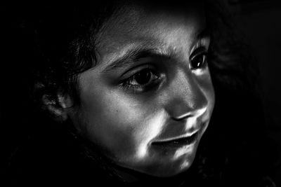 Close-up portrait of teenage girl