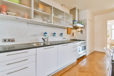 Interior of domestic kitchen