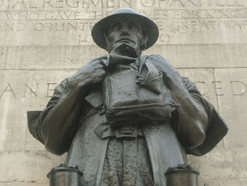 Low angle view of statue of building