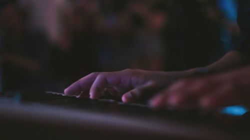 Close-up of human hand