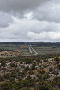 Aerial view of landscape against sky