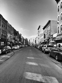 Cars parked on street