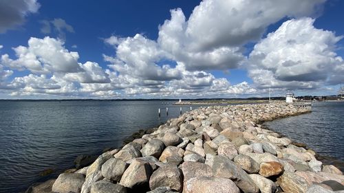 Panoramic view of sea against sky