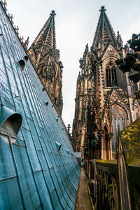 View of the cologne cathedral towers, germany.