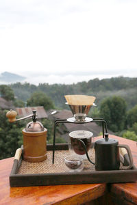 Close-up of coffee on table