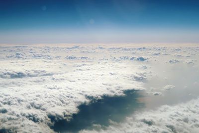 Aerial view of cloudscape against sky