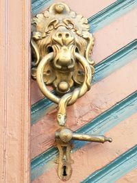 Close-up of door knocker