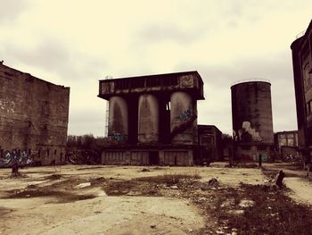 Old ruin against cloudy sky