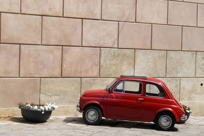 Red vintage car