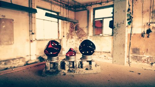 Dices in abandoned factory