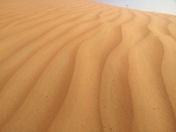 Close-up of sand dunes in desert