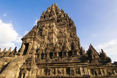 Low angle view of temple against sky