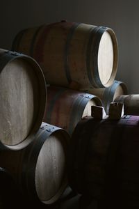 Stack of wine in container