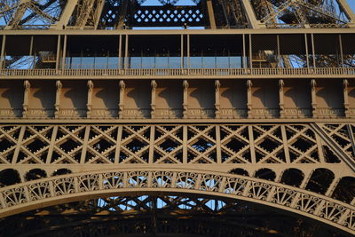 Low angle view of eiffel tower