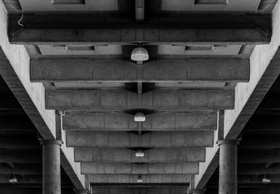 Low angle view of staircase in old building