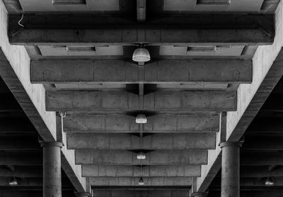 Low angle view of staircase in old building