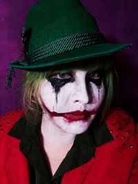 Portrait of woman wearing hat