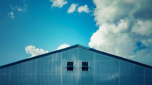 Low angle view of building against sky