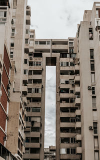 Brutalist concrete architecture of apartment blocks in split 3 neighborhood in split, croatia