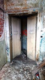 Interior of abandoned house