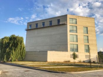 Low angle view of building against sky