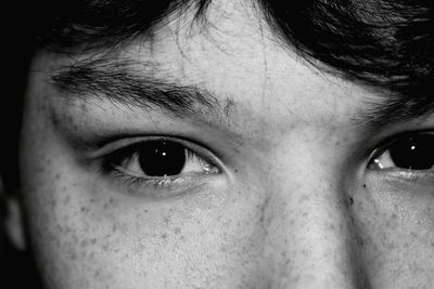 Cropped image of boy eye